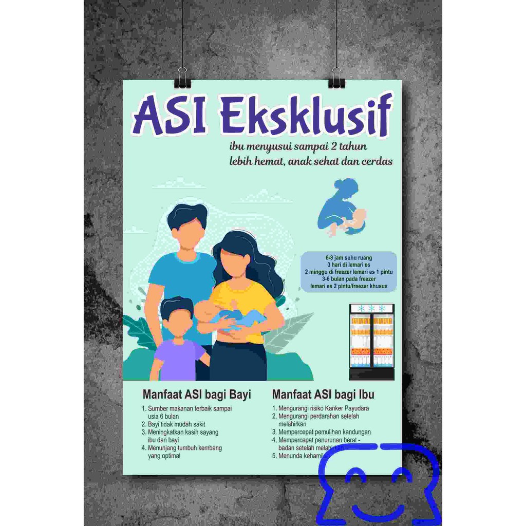 

10 poster A3+ ASI EKSKLUSIF, stunting, tumbuh kembang anak
