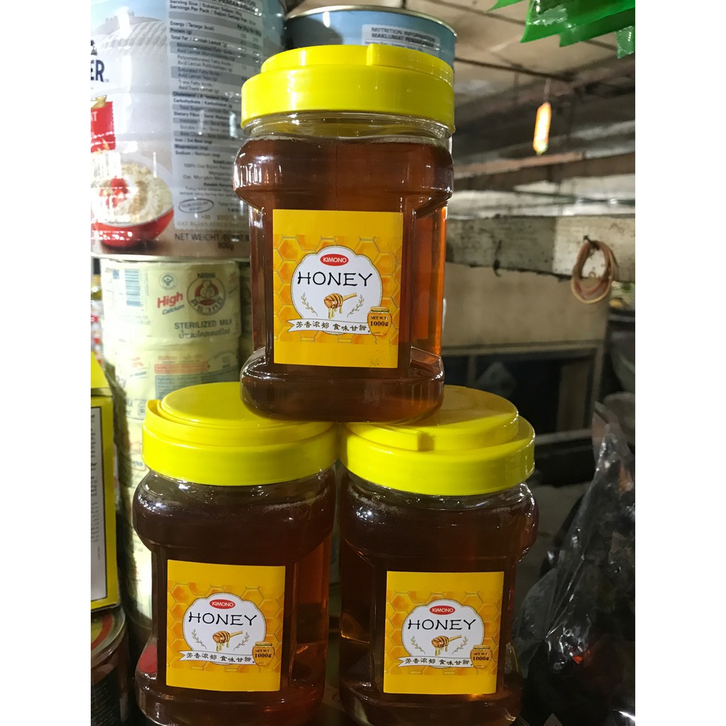 

1KG MADU MURNI KIMONO RRC BOTOL PLASTIK SUDAH ADA BPOM MADU KIMONO KUALITAS BAGUS