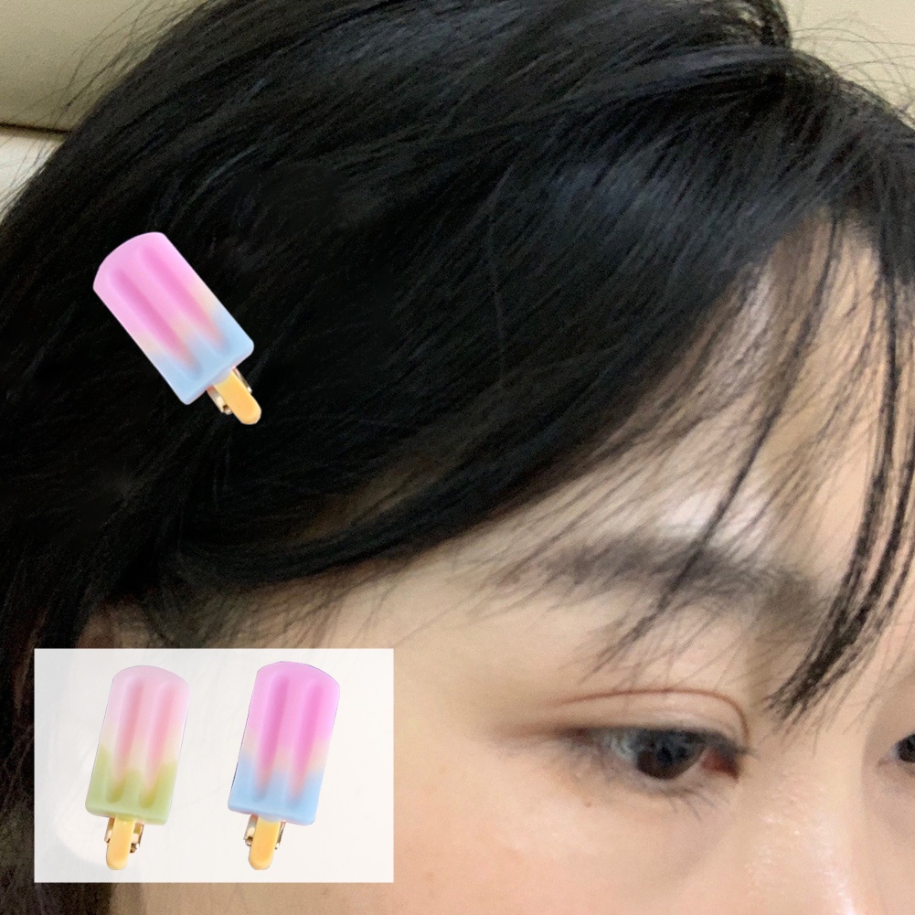 Set Jepit Rambut Mini Bentuk Es Krim Untuk Aksesoris