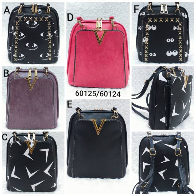 TAS 60125/60124 / TAS ANAK REMAJA / TAS 2IN1 / TAS RANSEL MOTIF / TAS SLING BAG/ TAA ANAK REMAJA