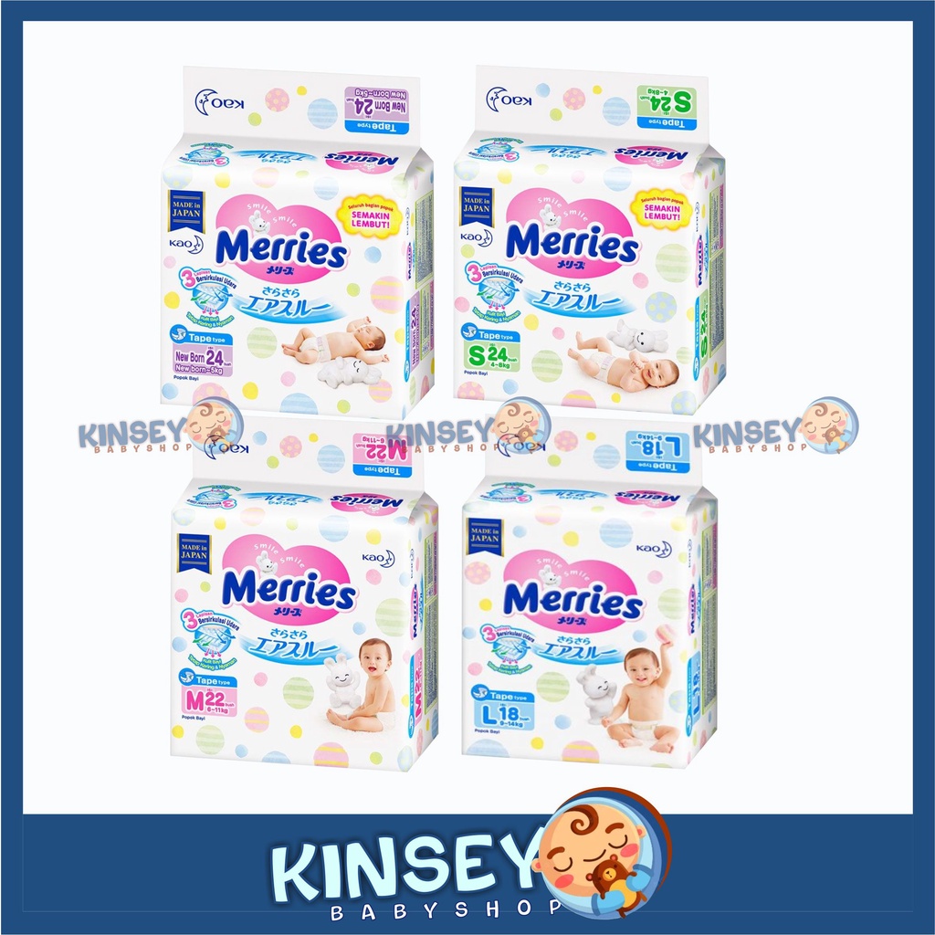 Merries Tape Premium NB24 S24 M22 L18 Popok Bayi Perekat