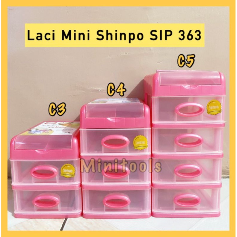 Laci Plastik Mini Susun Shinpo SIP 363 / Laci Obat / Tempat Makeup / Laci 6 Sekat