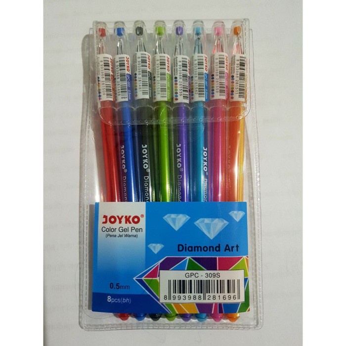 

Eklusif Pulpen Gel Joyko Diamond Warna 1 Pack (Isi 8 Pcs) Gilaa!!!