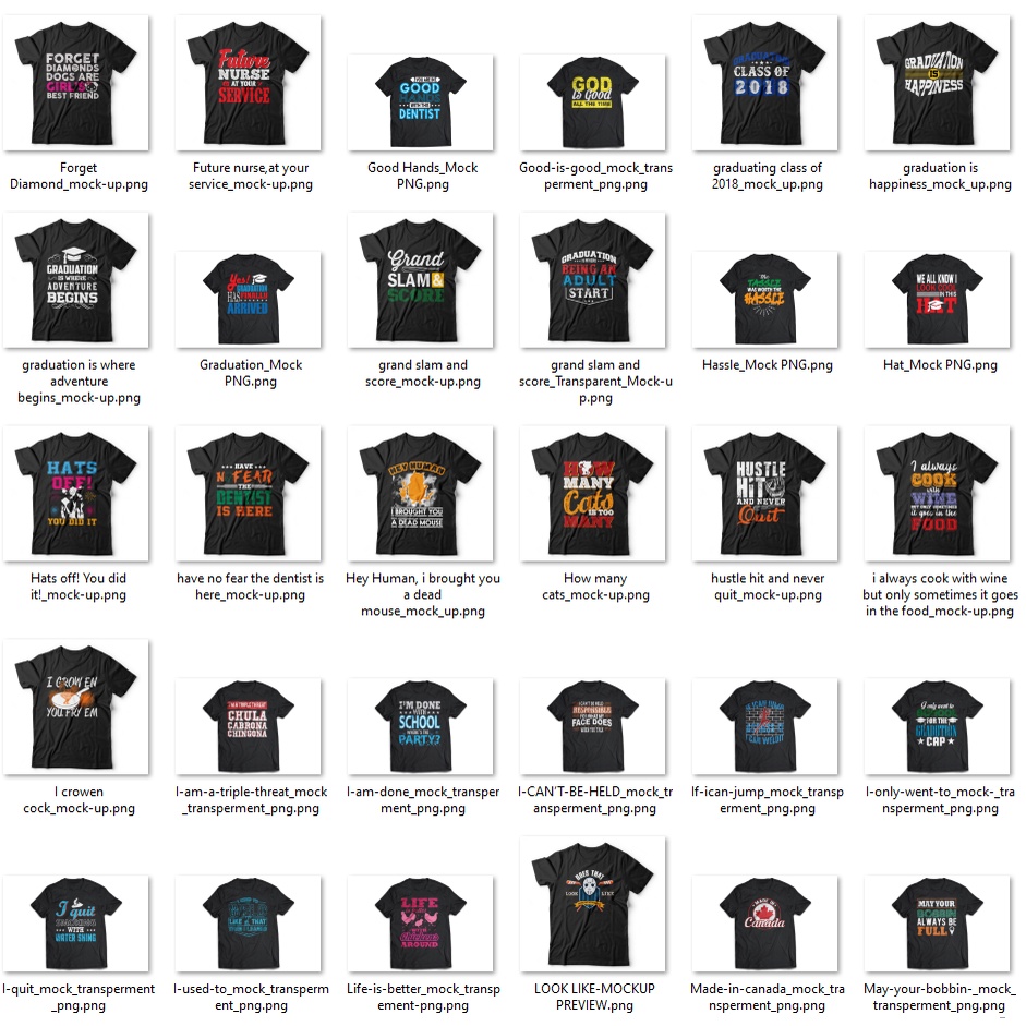 79 T-Shirt Designs Multi Niche