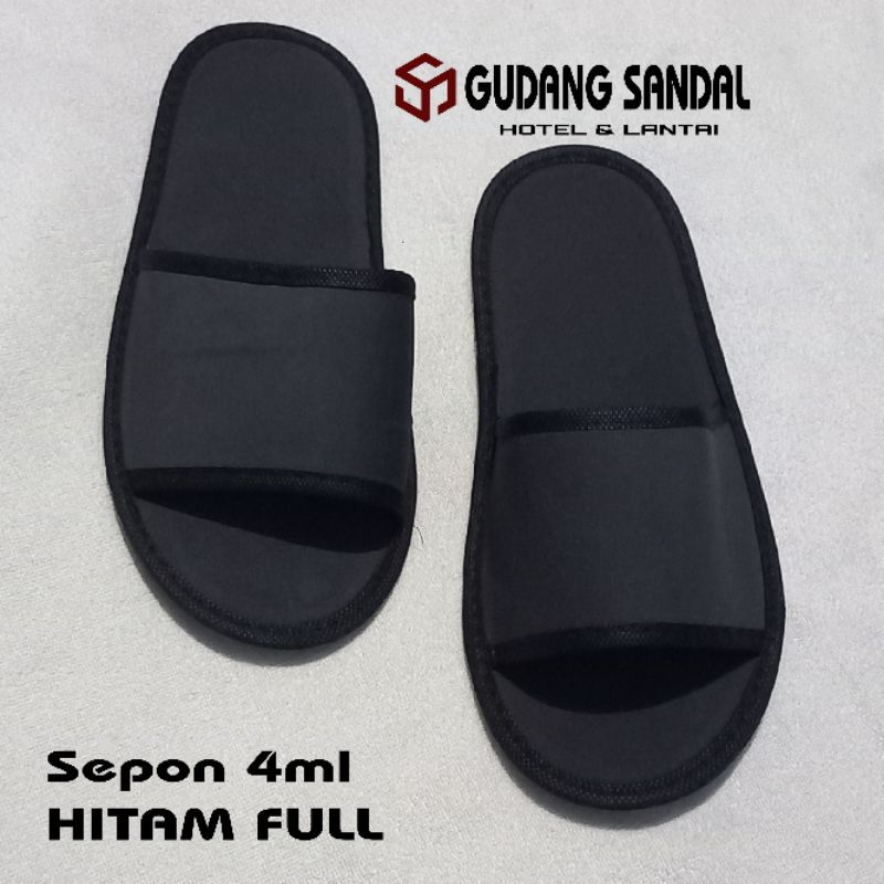 sandal #lantai #hotel #sovenir#slippers. sepon 4mili hitam full