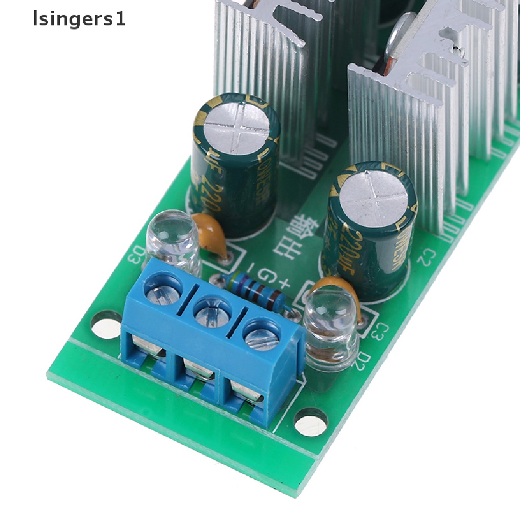 (lsingers1) Lm7815 + LM7915 Modul power supply regulator Tegangan Ganda 15V