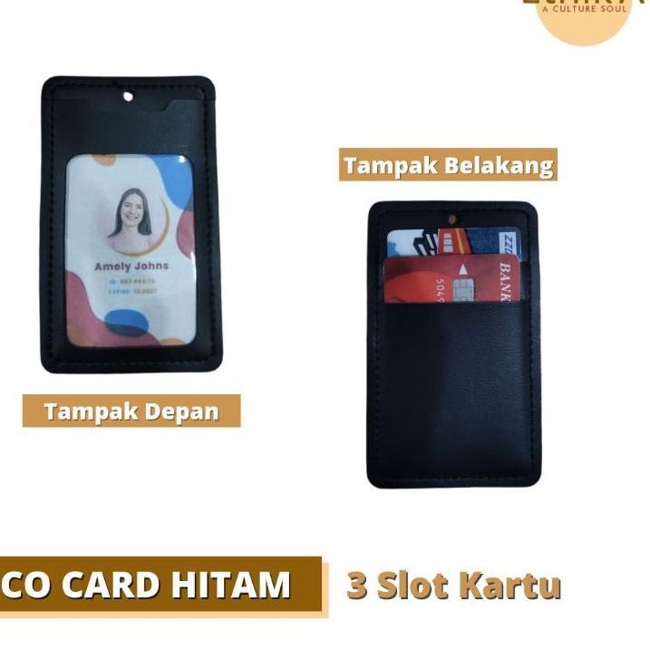 

Terbagus.. LANYARD TENUN / ID CARD HOLDER TALI - 3 SLOT KARTU