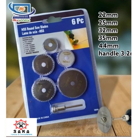 Jual Mata Pisau Mini Grinder Set 6pcs Mata Bor Potong Gergaji Mini Tuner Bit HSS Circular Saw Blade 