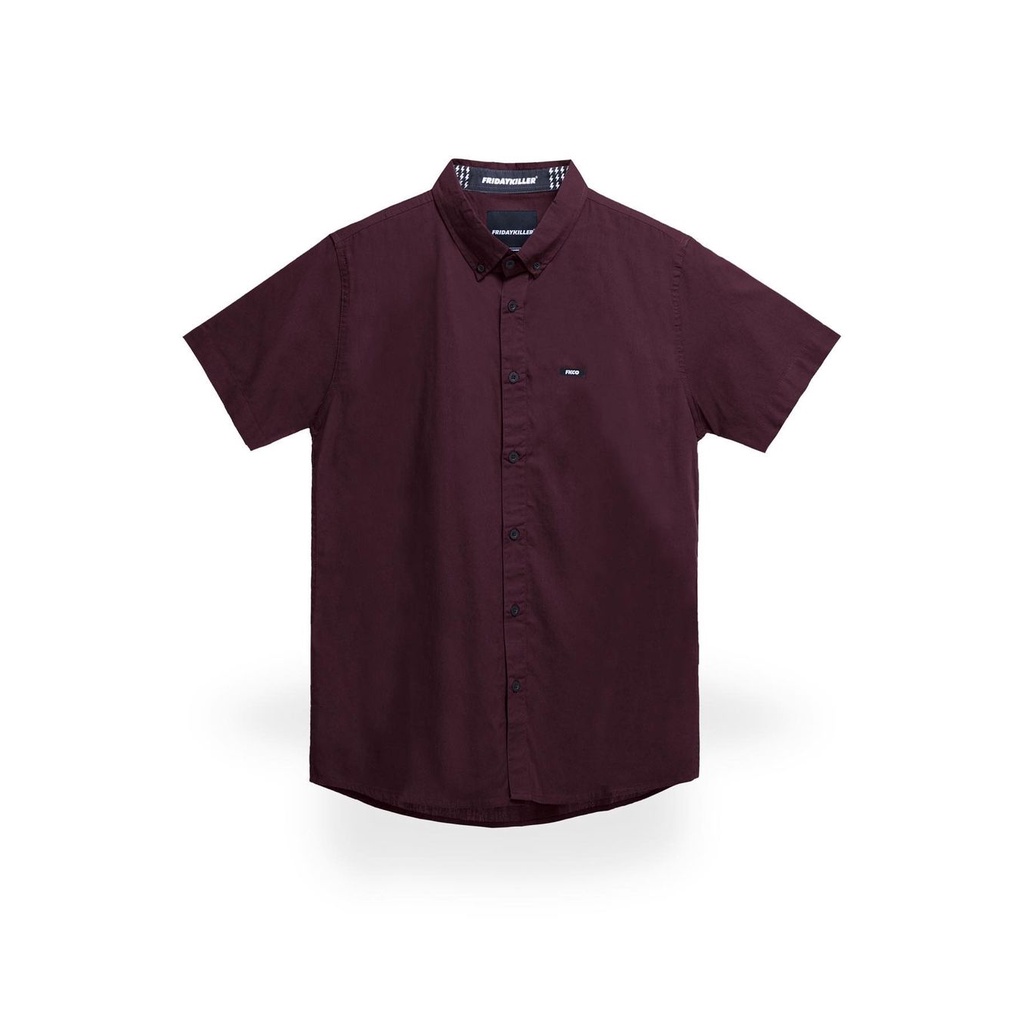 KEMEJA LENGAN PENDEK / SHIRT FRIDAY KILLER OXY MAROON ORIGINAL