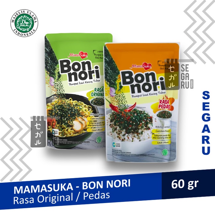 

ABON- MAMASUKA BON NORI HALAL 60 GR - ORIGINAL -MAKANAN-KERING.