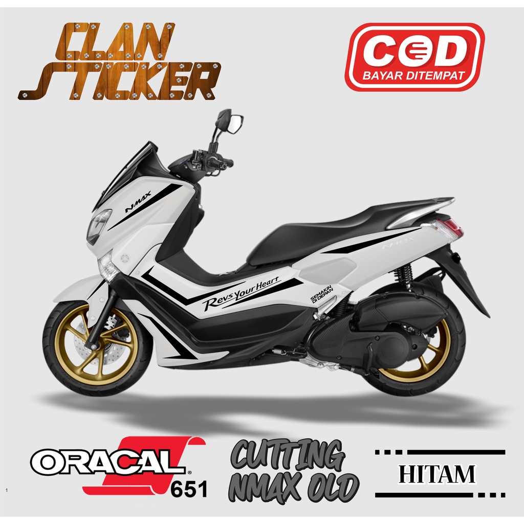 Cutting Sticker Yamaha Nmax Lama 155 Old Stiker Striping 2015 - 2019 Lis Body Line 24 Aksesoris Moto