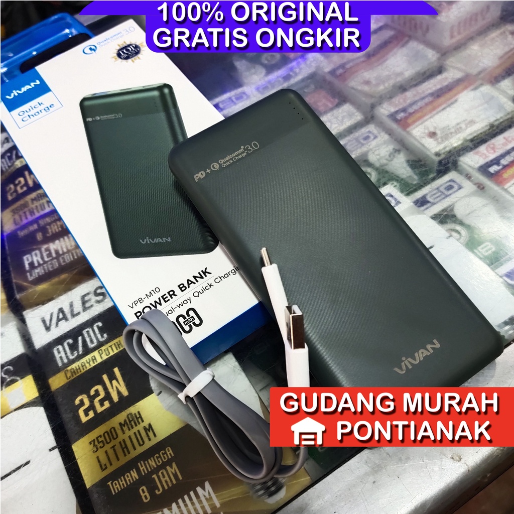 Power Bank Vivan 18W 10.000Mah VPB-M10 Dual Way Quick Charge