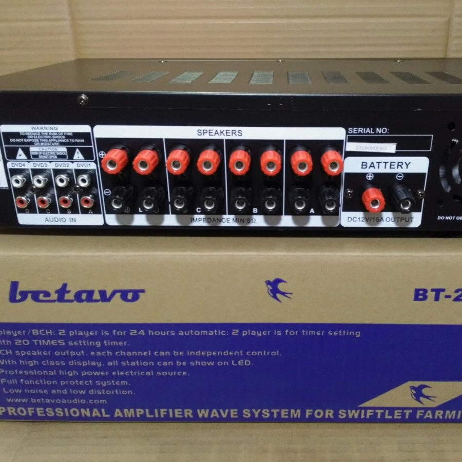 Ampli Walet Betavo BT 2208T 4 Player 8 Channell Tiap Player ada Timer