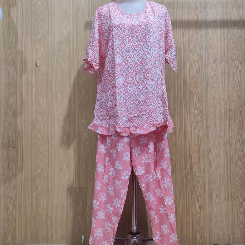 Batik Mahoni by Huza, model Setelan Celana Panjang Aria, setcel batik cantik kekinian, setcel viral