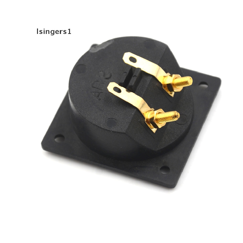 (lsingers1) Terminal Speaker Bentuk Kotak Warna Hitam / Emas