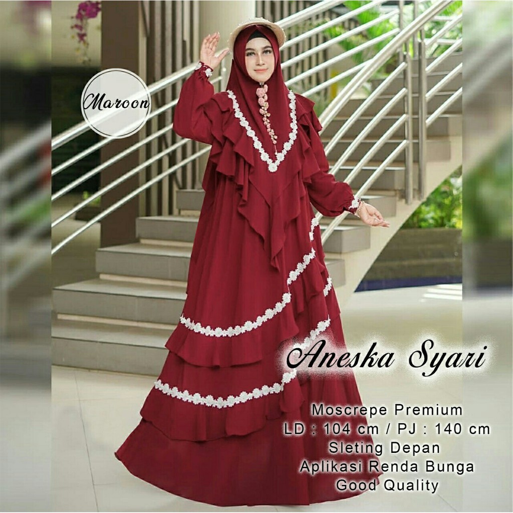 Dress Aniska -Pakaian Wanita - Dress Muslim Wanita Terbaru