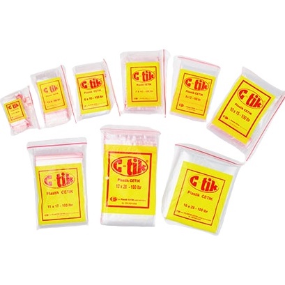 PLASTIK KLIP CTIK 4x6 isi 100 lmb plastik obat murah logo hijau