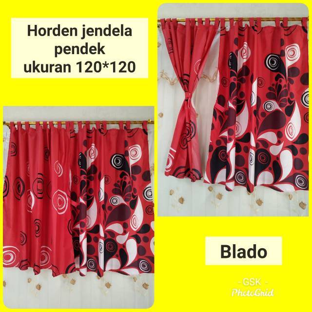 Gorden jendela motif bunga