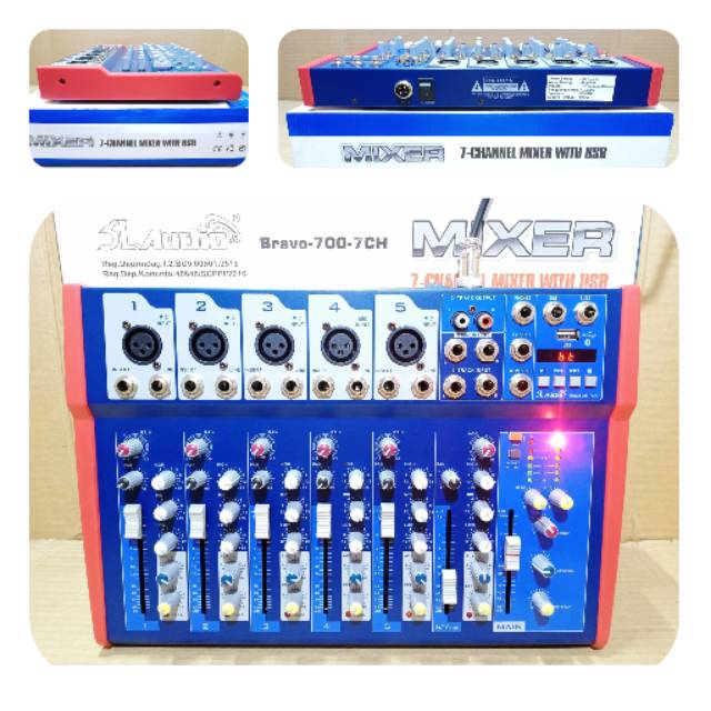 MIXER AUDIO 7 CHANNEL SL AUDIO BRAVO 700 7CH