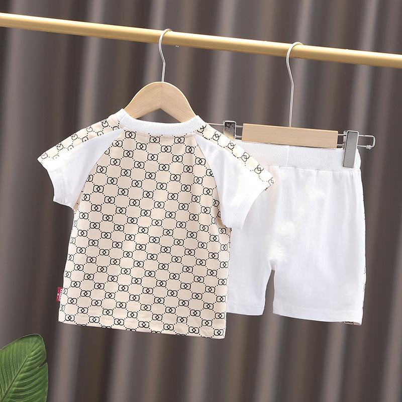  setelan kaos baju anak laki laki celana pendek bahan adem atasan impor fashion import-2