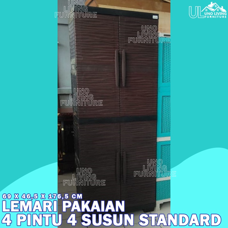 AKAKO - LEMARI PAKAIAN MINIMALIS AKAKO CATUR SUSUN LEMARI PLASTIK LEMARI BAJU LEMARI ROTAN AKAKO SWING