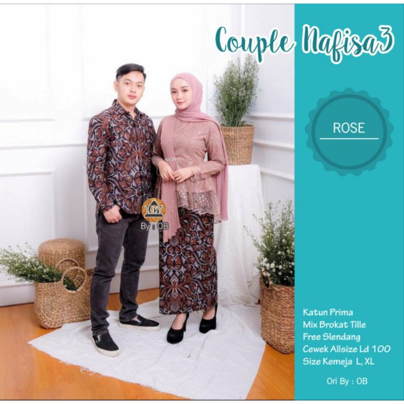 BATIK COUPLE KEBAYA BROKAT LAMARAN COUPLE KEBAYA WISUDA KEBAYA LAMARAN SETELAN BROKAT GAUN PESTA