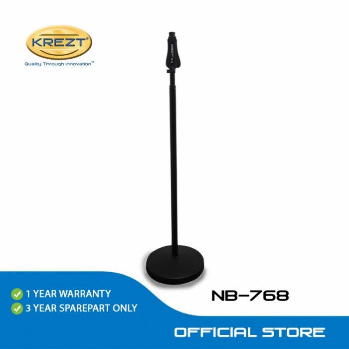 STAND MIC KREZT NB 768 NB768 STANDING MIK MICROPHONE KARAOKE LANTAI KAKI BULAT