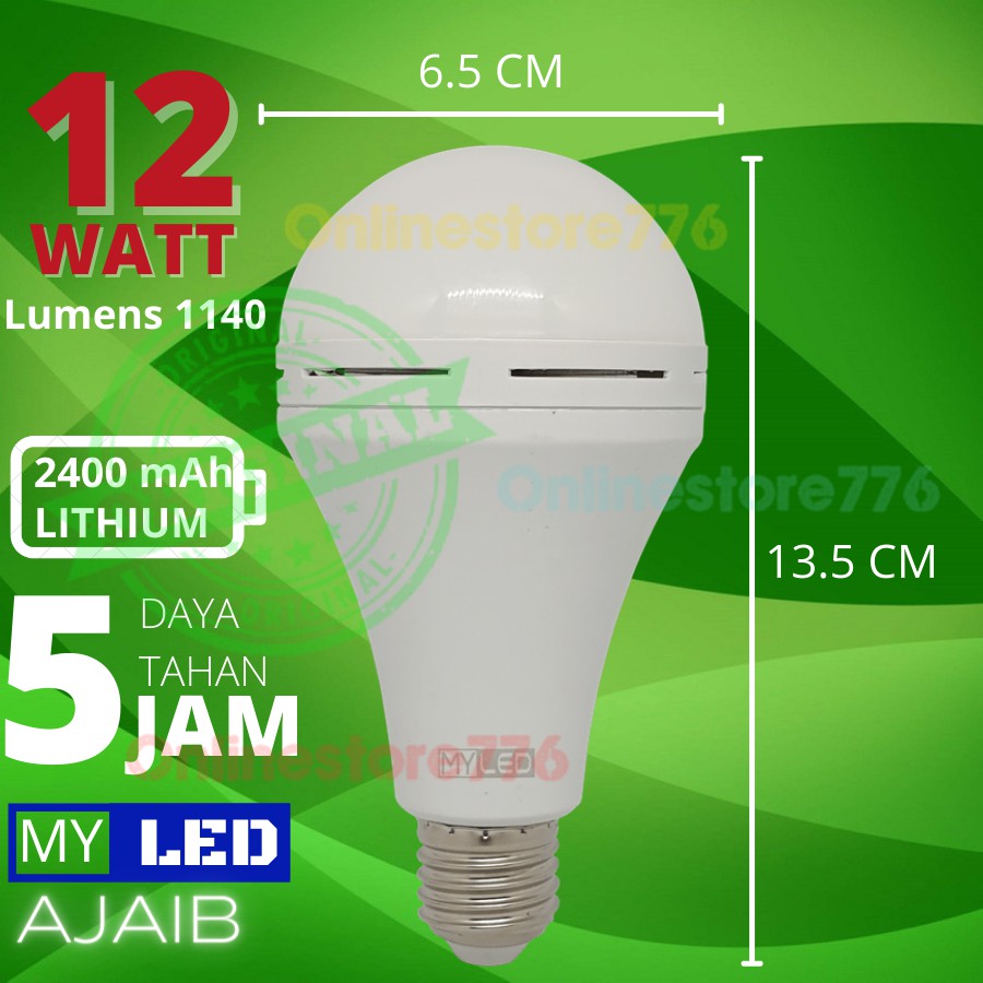 Lampu Emergency - Lampu Emergency Led - Emergency Lamp Led - Lampu Darurat MYLED AJAIB 12WATT - 12W