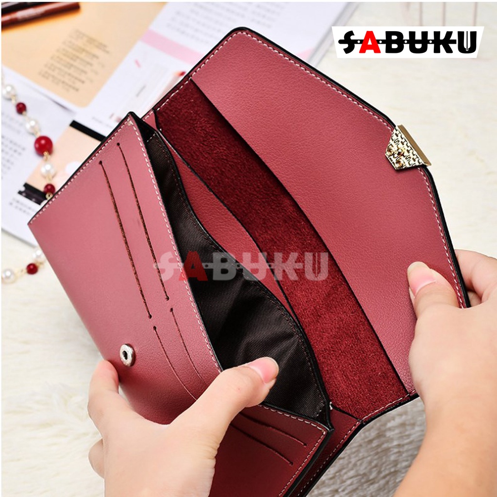 Dompet Wanita Korea Fashion Trendy Dompet Wanita Model Panjang-081