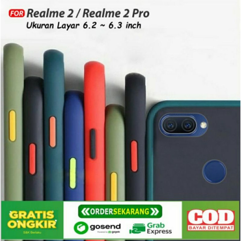 CASE REALME 2 / REALME 2 PRO Casing Matte Lens Protection FULL COLOUR