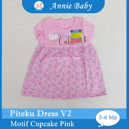 Piteku Dress Bayi Perempuan 3-6 Bulan - V2 Baju Bayi Piteku