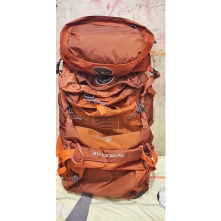 ⭐️⭐️⭐️⭐️⭐️TERJUAL Osprey Atmos 50 AG Cinnabar Red Torso M