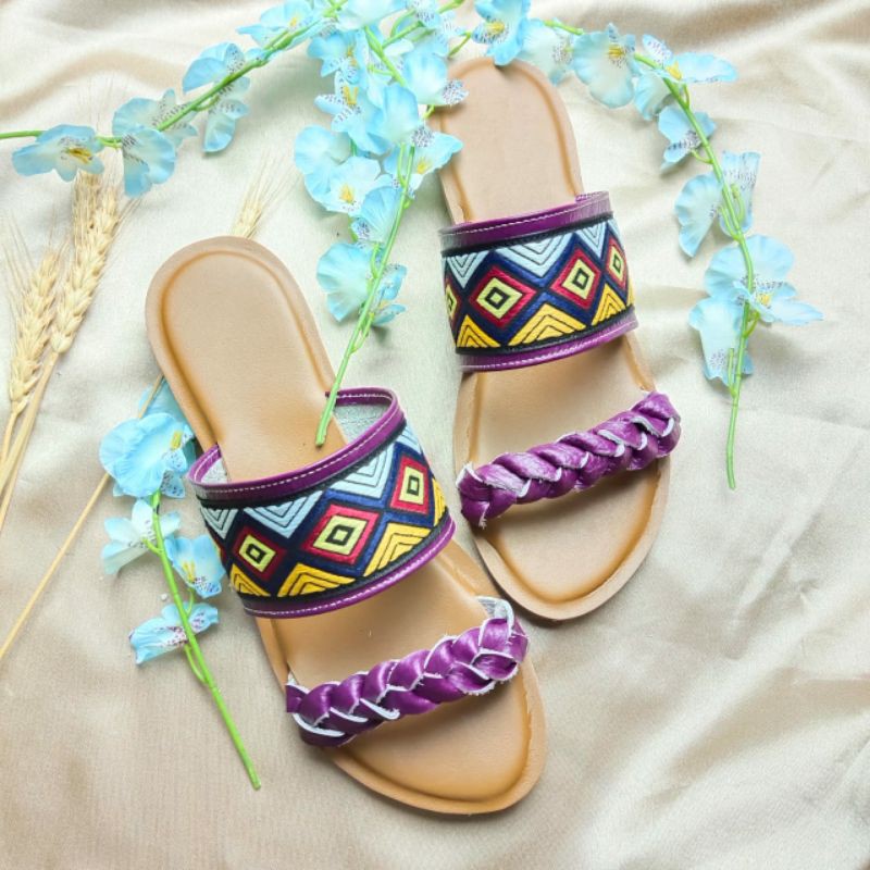 Sandal kulit wanita / Sandal kulit papirut