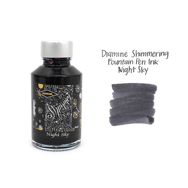 

(TERLARIS) Diamine Shimmering Night Sky Ink - 50 ml Bottle