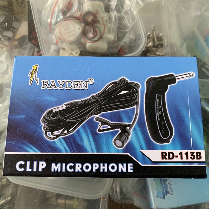 Mic Jepit Rayden Clip Microphone Wireless Clip On Aux Stereo Mono