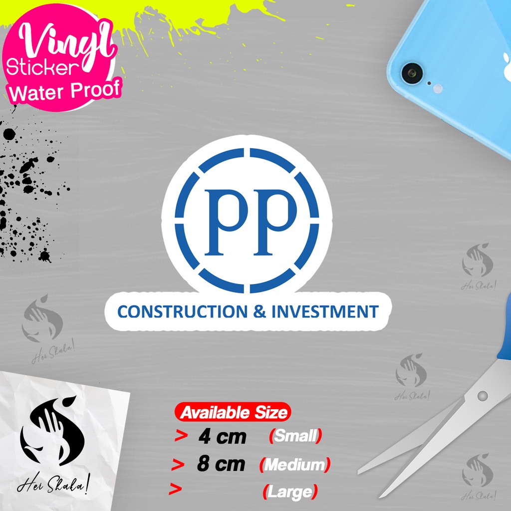 

Stiker Pembangunan Perumahan PP Sticker Logo Perusahaan BUMN Bahan Vinyl Anti Air