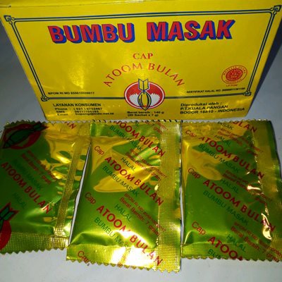 20 pcs BUMBU ATOM PENYEDAP RASA ATOM BULAN( 1 PAK)