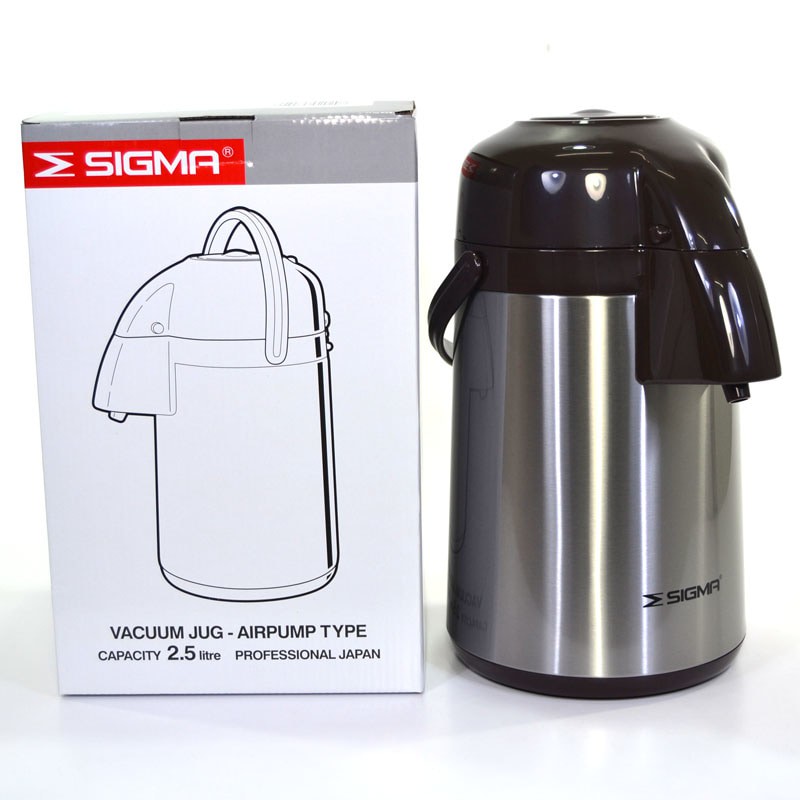 EXCLUSIVE  Sigma Termos Vacum Jug Air pump 2.5 Liter - Termos  Air Panas