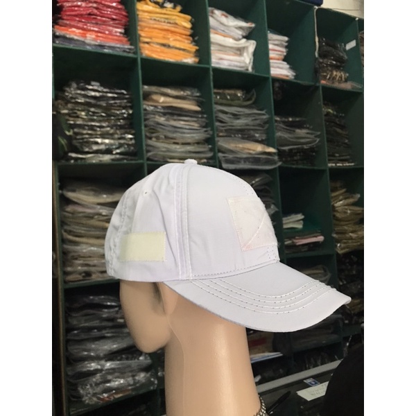 Topi Tactical Velcro Polos TNI  POLISI putih Topi Perekat