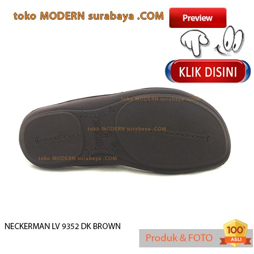 NECKERMAN LV 9352 DK BROWN sendal pria sopan casual flat flip flop