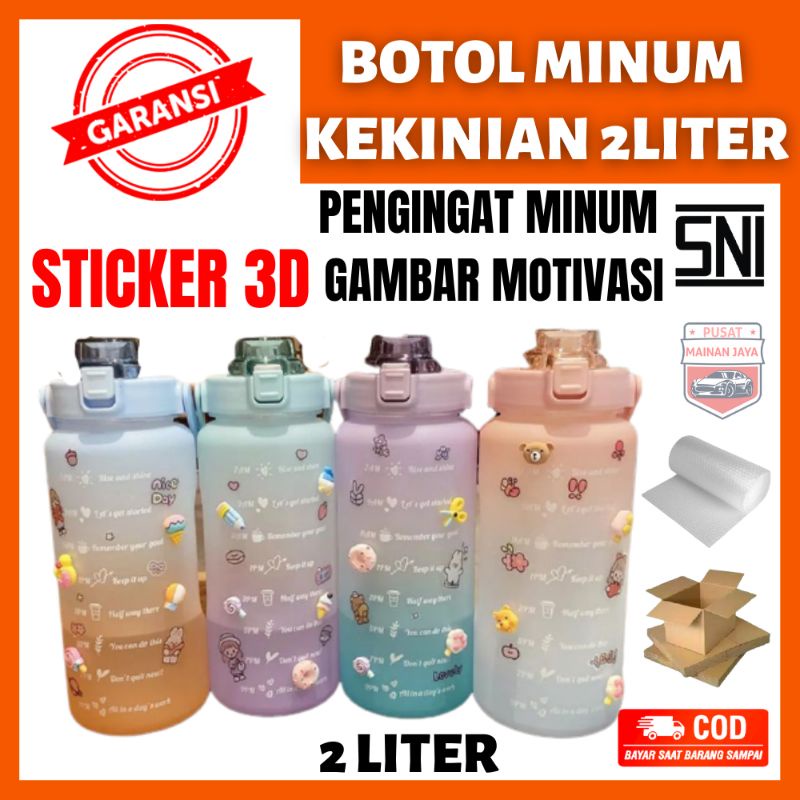 Botol Minum 2 Liter Lucu Kekinian Tempat Minum 2 Liter Botol Minum Tempat Minum Anak Lucu 1 Liter anak karakter sedotan bpa free tupperware