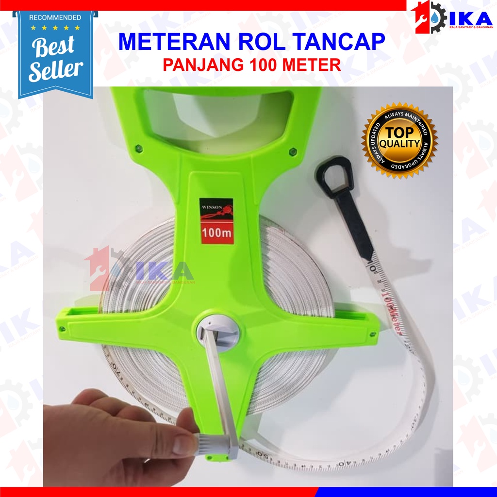 METERAN TANCAP TANAH 30M OLL-1053 / 50M OLL-1054 / 100M OLL-1055 FIBER ROLL PANJANG METERAN ROL FIBER MEASURING TAPE