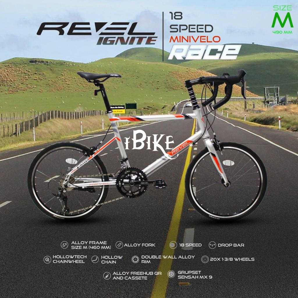 sepeda balap minivelo 20 trex revel ignite race dropbar 18 speed