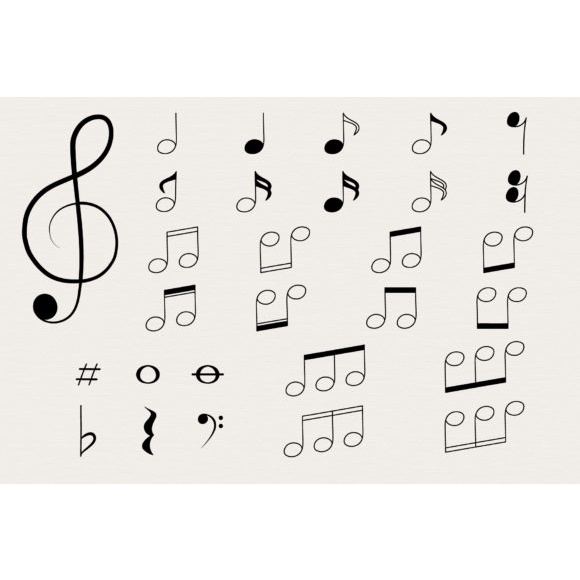 56 Hand Drawn Musical Instruments Music Notes
