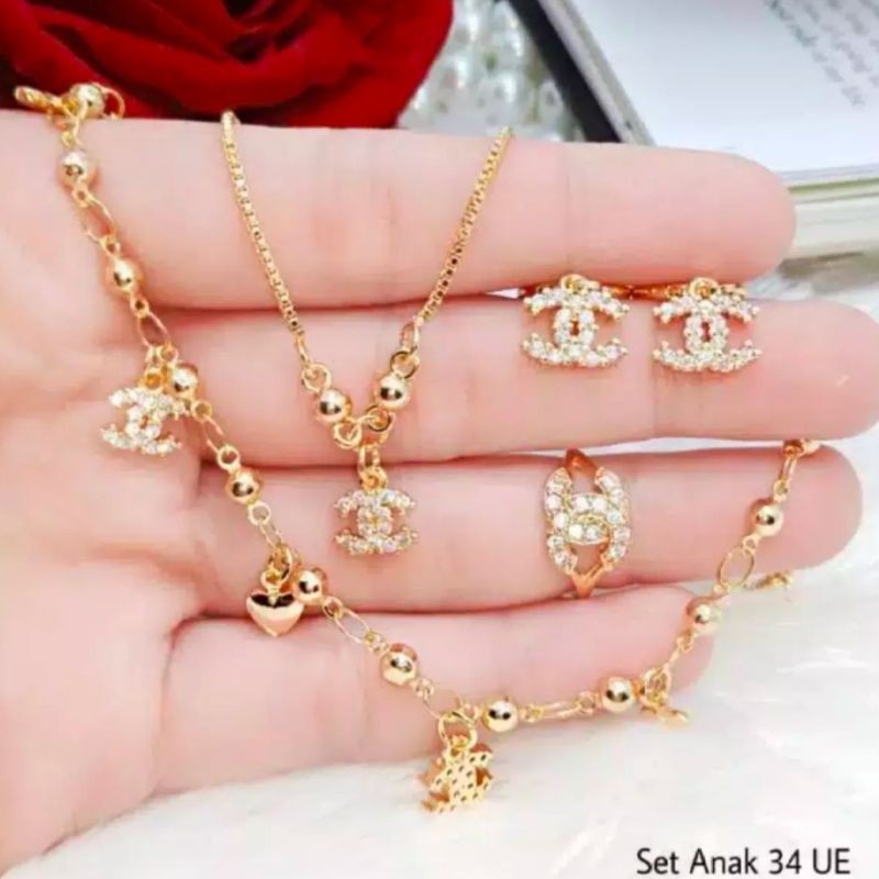 Set Perhiasan Anak Terbaru Model Cenel Cantik