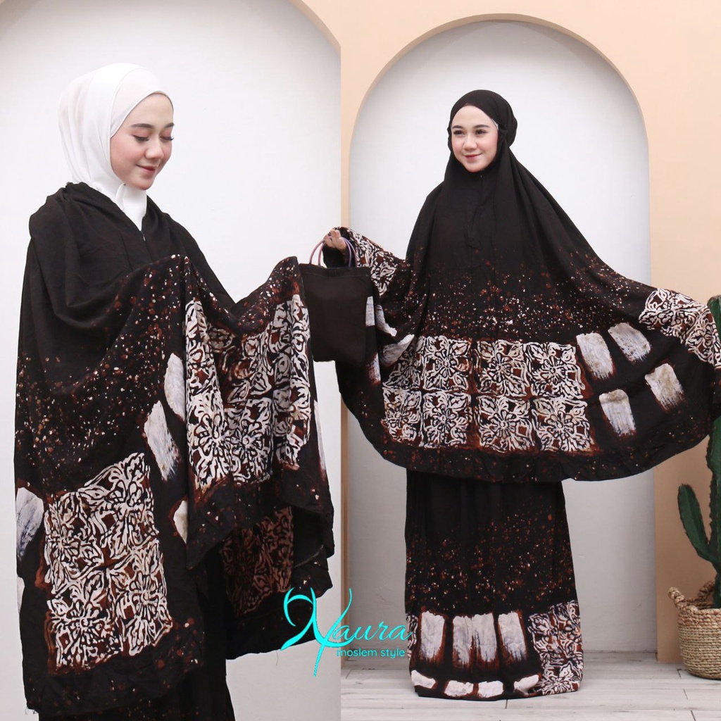 MUKENA 2in1/ MUKENA BATIK CAP PEKALONGAN /MUKENA DEWASA/MUKENA JUMBO/MUKENA TRAVELING /TIDAK LUNTUR 