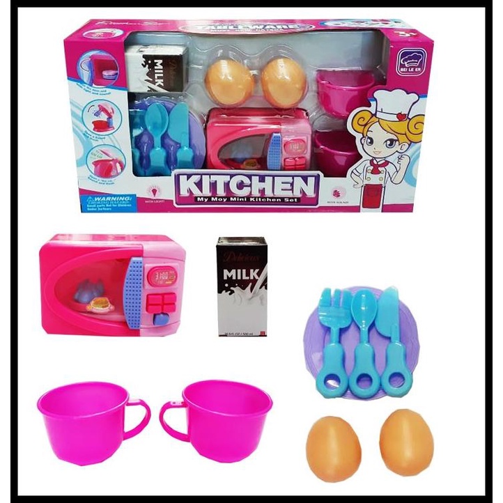 Kitchen Set Microwave - Kd-8010 Mainan Masak Masakan Ada Ayam Mini