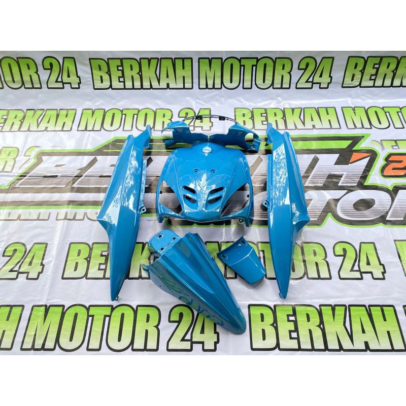 Cover body full halus Yamaha Mio Sporty biru muda / iceblue costume