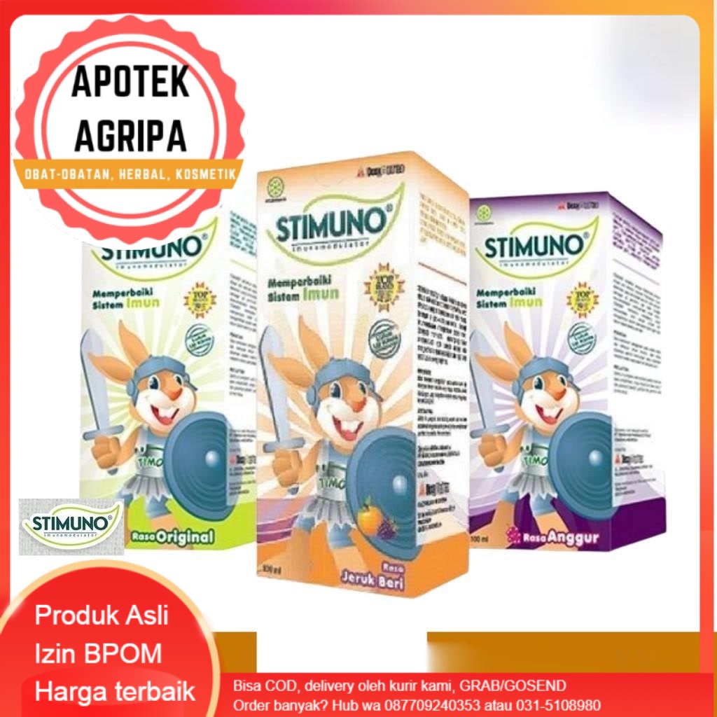 Stimuno Syrup Multivitamin Daya Tahan Tubuh Anak /  Sirup Grape Original Orange Berry 60ml 100ml