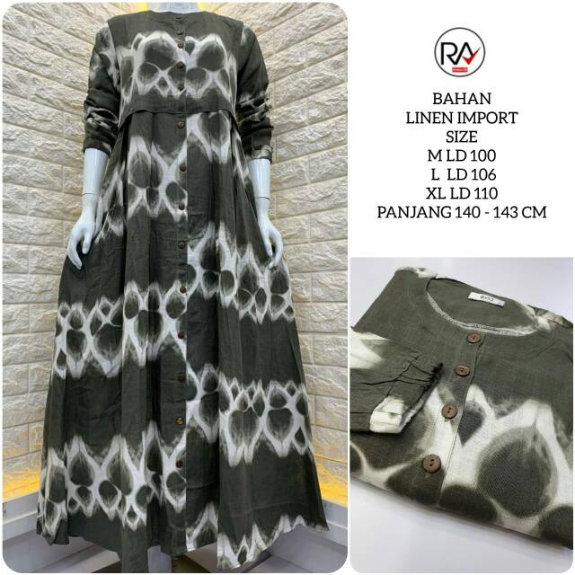 Gamis RA Fashion Linen Import Original